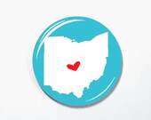Ohio Pin Back Button, Pendant, Interchangeable Magnetic Necklace Toppers