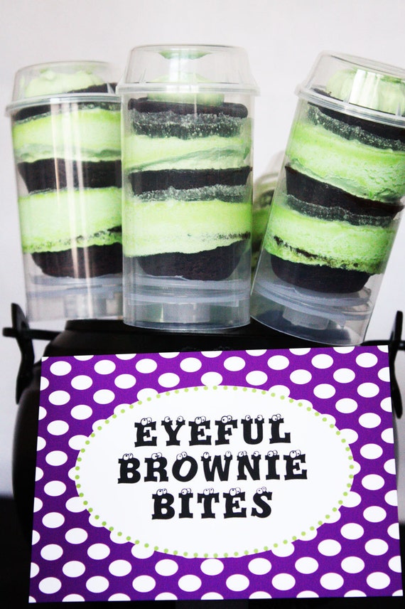 Eye See You Halloween Birthday Party Food Labels Tags PRINTABLE Il_570xn