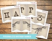 Personalized Fossil Hunter Birthday Banner