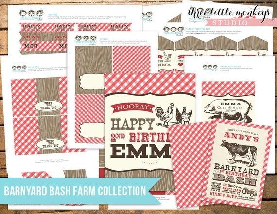 Vintage Barnyard Bash Collection Il_570xn