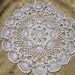 Crocheted Doily White - 13 inch Diameter