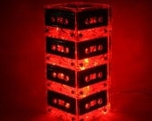 UPCYCLED LIGHTING Free Shipping Music Lover Red Mixtape Light Cassette Lamp Repurposed Upcycled Eco Friendly Pop Culture Mood Light Il_170x135