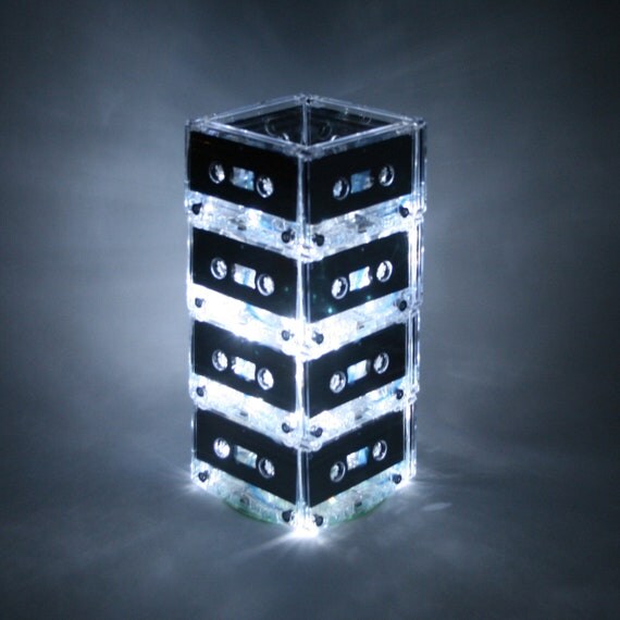 FREE SHIPPING Plug in Mixtape Light WHITE Cassette Tape Lamp Mood Light Music Lover Pop Culture Il_570xn