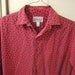 Vintage Womens Cotton Shirt from Forenza Red Print 1980s Oversized Medium Only 6 USD