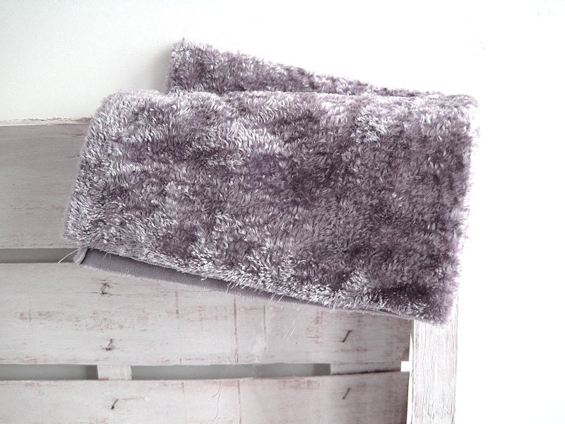 Vintage Grey Lilac Plush (viscose) for making aged teddy bears
