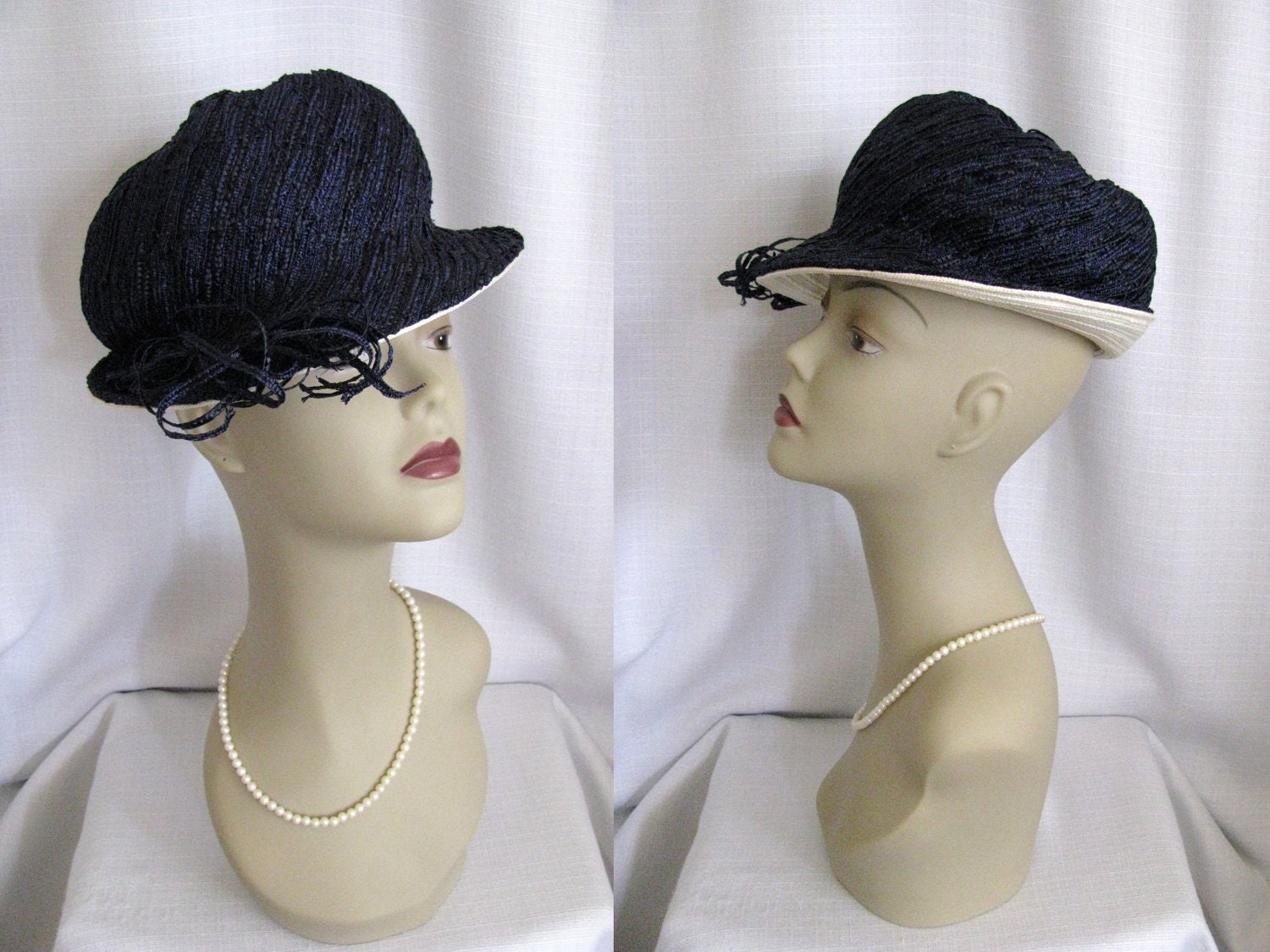 Vintage YSL Yves Saint Laurent Hat - 1960s Straw Cap