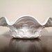 VINTAGE MILK Glass Bowl - Scalloped Edge with Fishscale Pattern