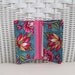 Pink & Turquoise Gift, Business or Credit Card Holder / Card Wallet / Card Holder / Pink Card Holder