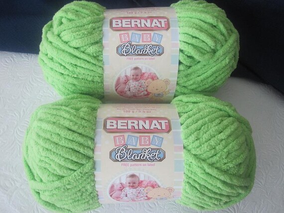 Bernat Baby Blanket Yarn Baby Green by iggychocs on Etsy