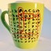 Personalized Mug Word Search Ceramic Mug Green