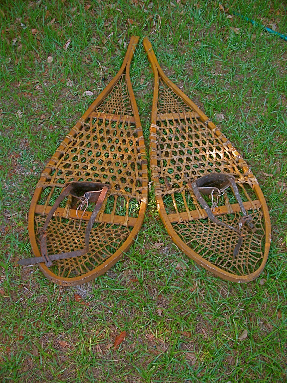 Vintage FABER Sport Huron SNOWSHOES RAWHIDE by artandeclectica