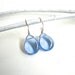 Sale - Sky Blue Raindrop Earrings - Translucent Puff Drops on Silver French Wires