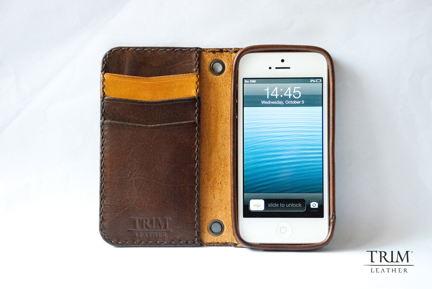 iPhone 5 leather wallet handmade