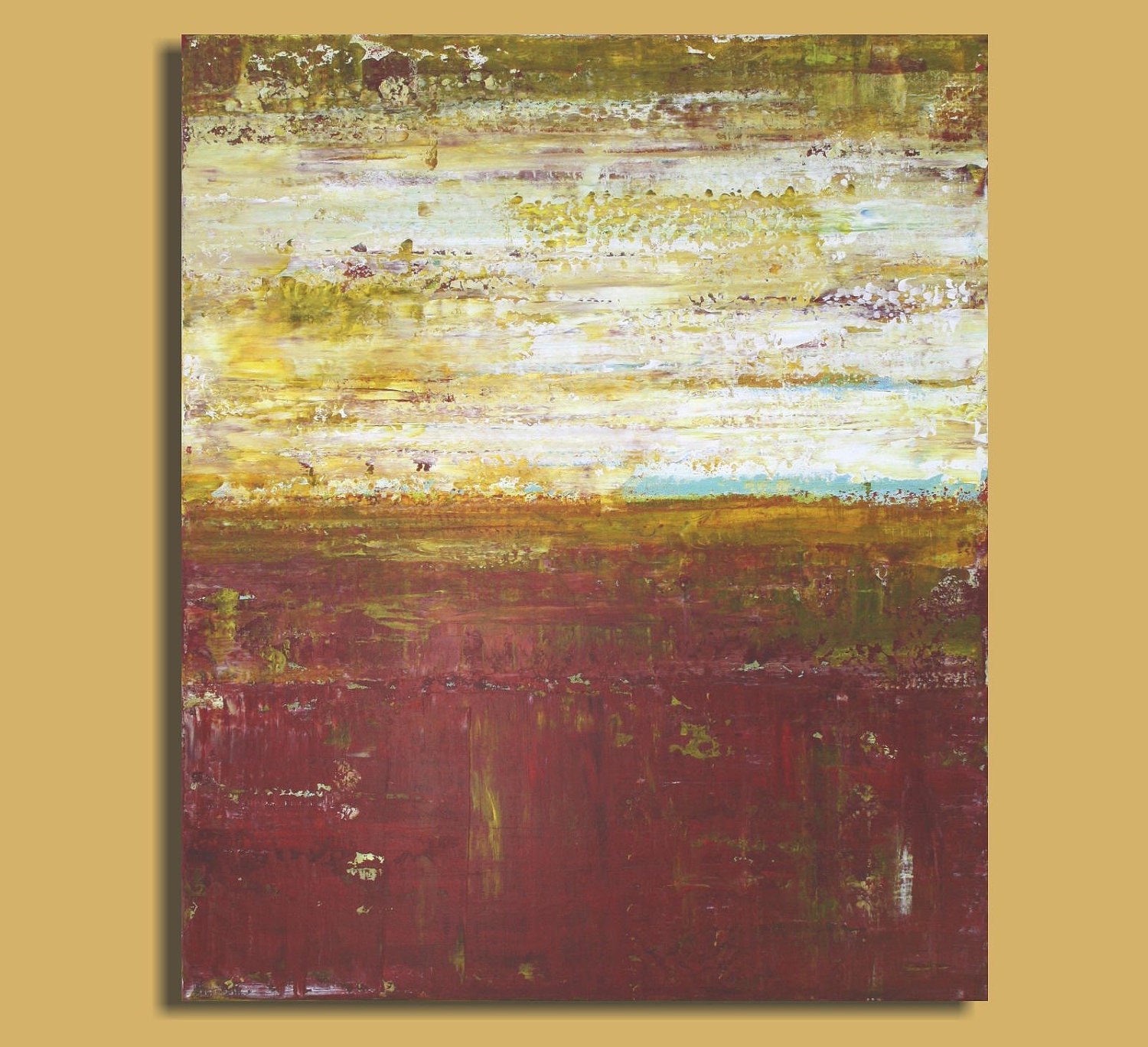 Abstract Landscape Painting - Glimmer (20x24) Original