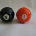 Vintage Billiard Ball Salt and Pepper Shakers