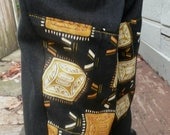 Organic Cotton, Hemp and African Print knee-patch Pants, Size 4T