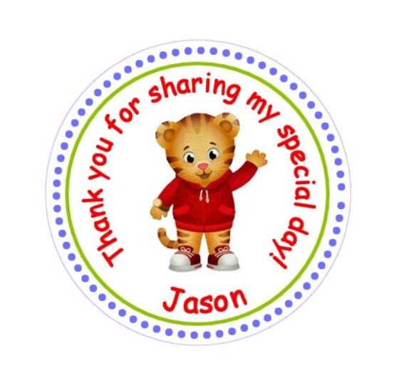 Daniel Tiger Thank You Stickers by TootnBoo on Etsy
