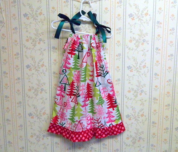 pillowcase dress christmas tree ready to by sewingdreamskids pillowcase dress christmas tree ready to by sewingdreamskids