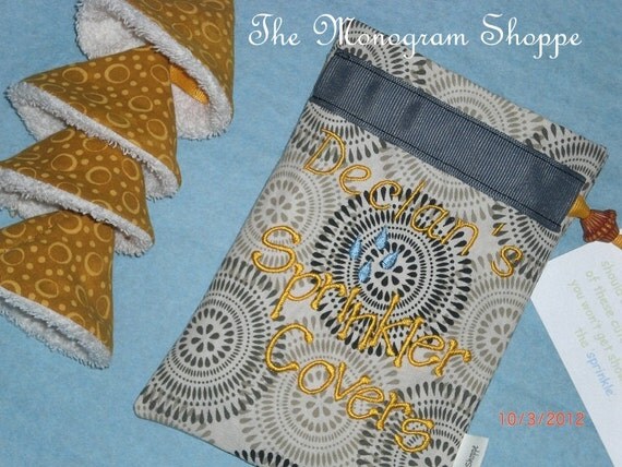 Sprinkler Covers for Baby Boys (item can be personalized with name or monogram)