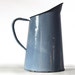 Very decorative Antique FRENCH BLUE enamel POT shabby chic