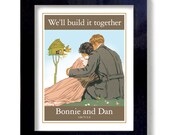 Wedding Gift Unique Personalized Art Print Housewarming Gift for Couples Under 25