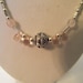 Sterling Silver Rose Quartz and Glass Tears Beaded Necklace