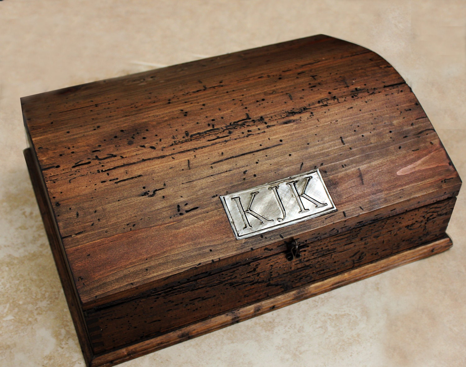 Rustic Treasure Chest Wood Box - Big Size