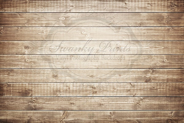 4ft x 3ft Vinyl Photography Backdrop / Brown Washed Wood