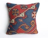 Yuner/Turks Handmade Kilim Pillow Case . Decorative Pillow - 16x16
