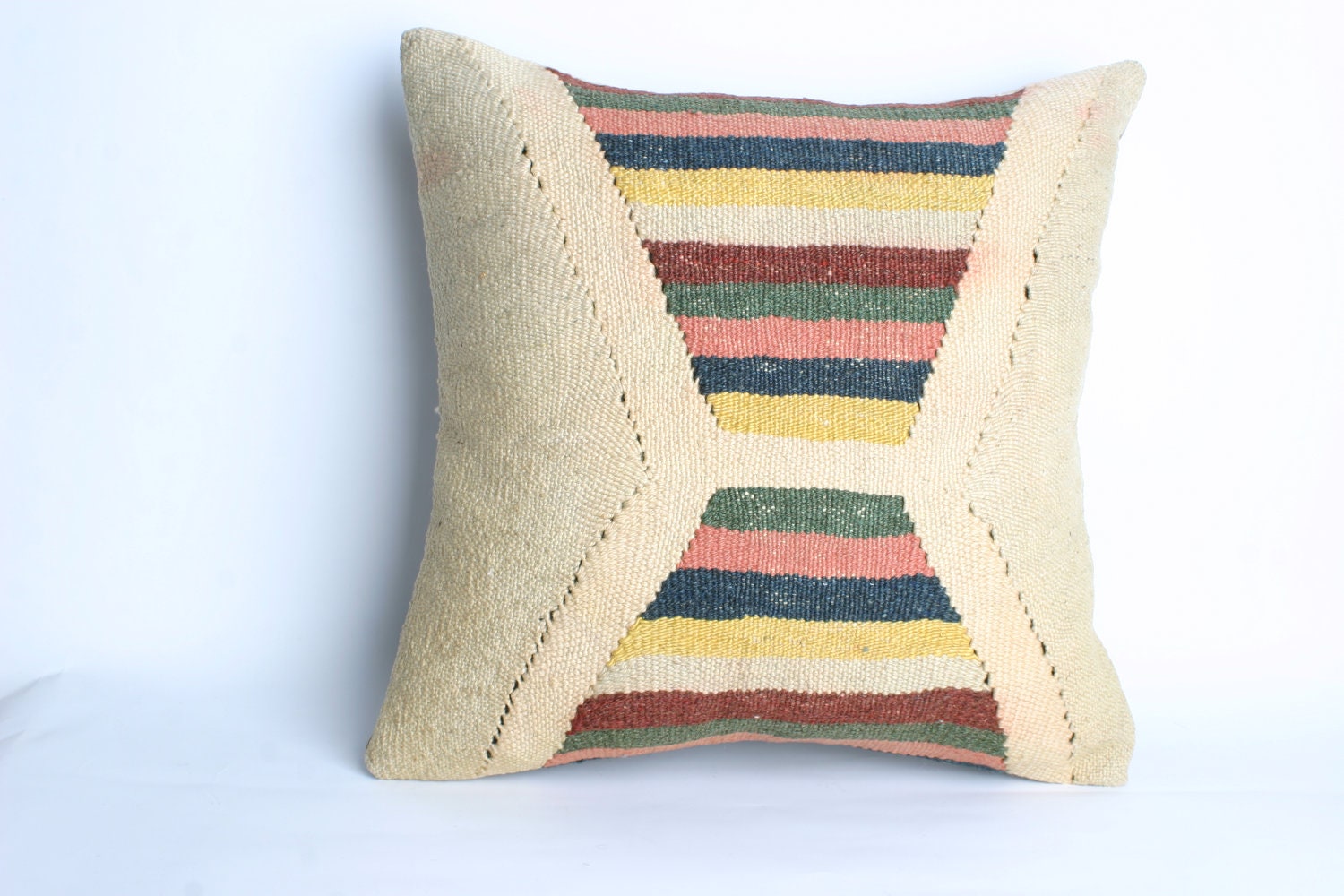Yuner/Turks Handmade Kilim Pillow Case  High Quality pillow, Accent Pillow- 16x16