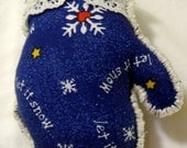 Fabric Mitten Christmas Ornament (3 to choose from-price is for 1)