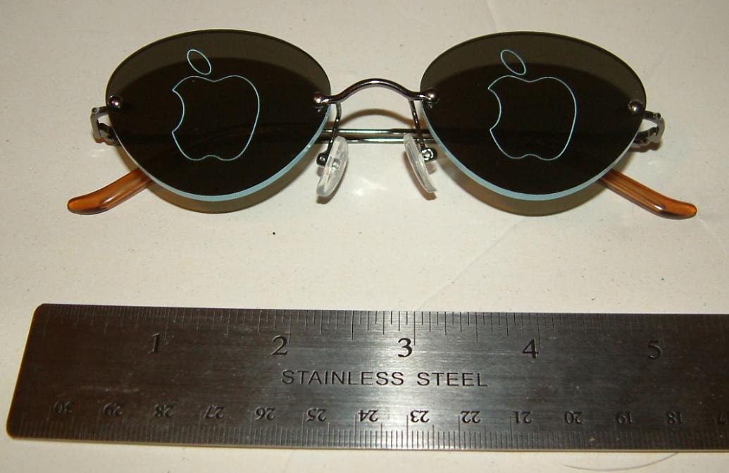 Black Cosplay Aviators Costume Sunglasses Glasses Blue Highlights