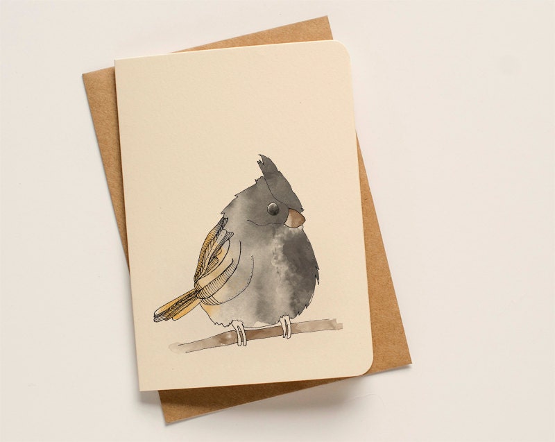 Cute Fluffy Bird Greeting Card