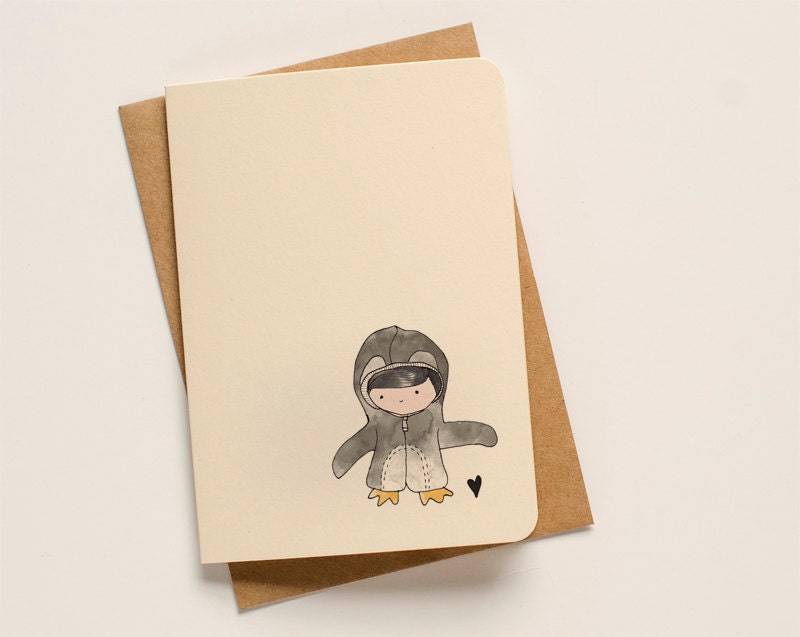 Cute Penguin Greeting Card