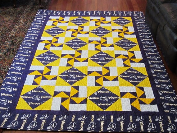 Minnesota Vikings Quilt by UltimateQuilts on Etsy