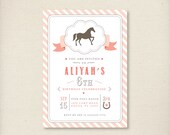 Pony Birthday Party Invitation - Pony in Pink - PRINTABLE FILE - by Luvalexa
