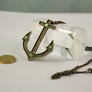 anchor, fashion pendant necklace