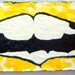 Impasto Pop Art Smile, Yellow Lips, Teeth: Original, Signed Art