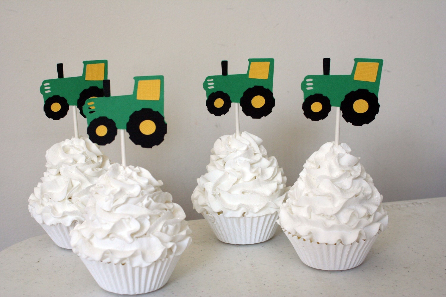This is a picture of Selective John Deere Cupcake Toppers It is a graphic of Selective John Deere Cupcake Toppers