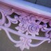 Vintage Shelf Ornate Flower Scroll Upcycled Wall Hanging Pale Purple Fluer De Lis Decor, Shabby Chic, Modern, Great Gift
