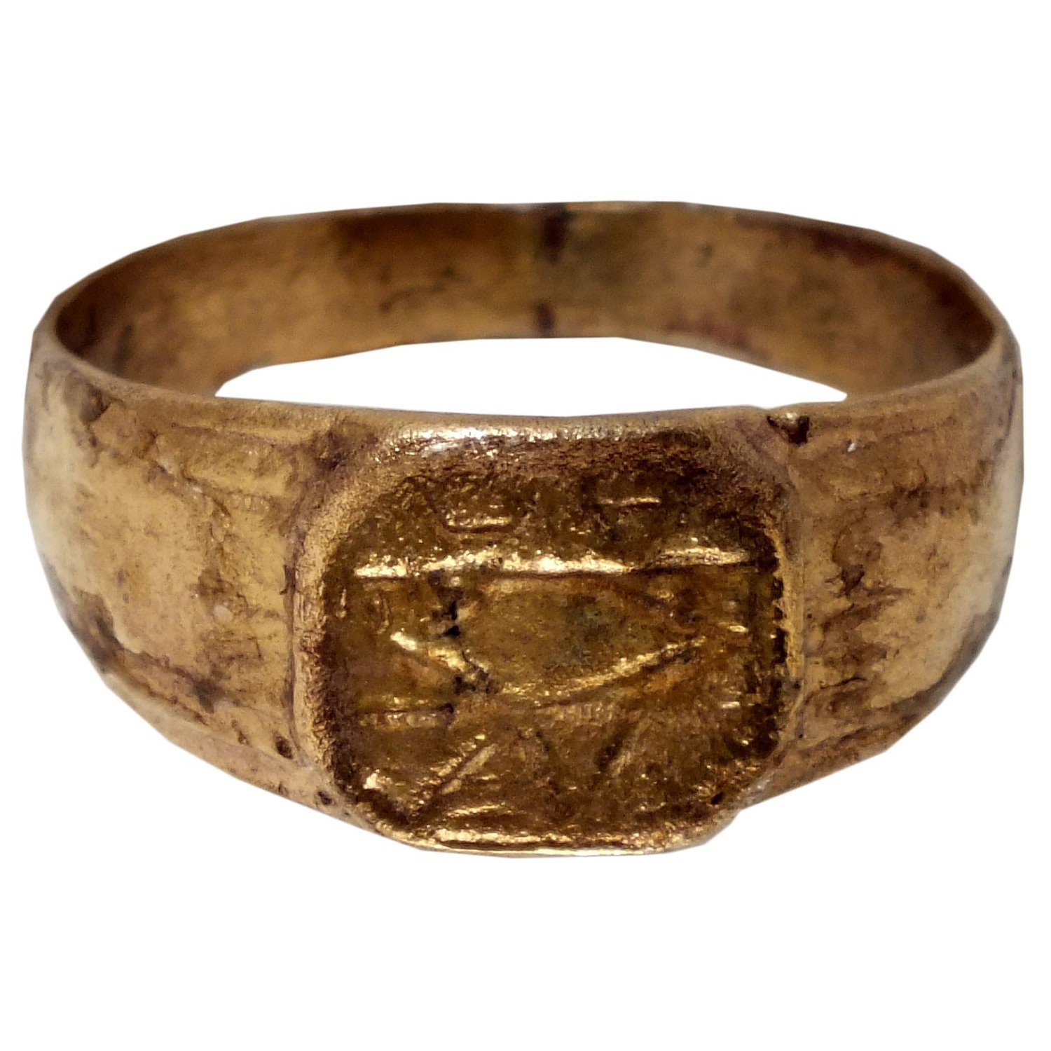 Ancient Byzantine Man's Pilgrims Ring 7th-9th century. Size 9 1/2 Greek Roman influences