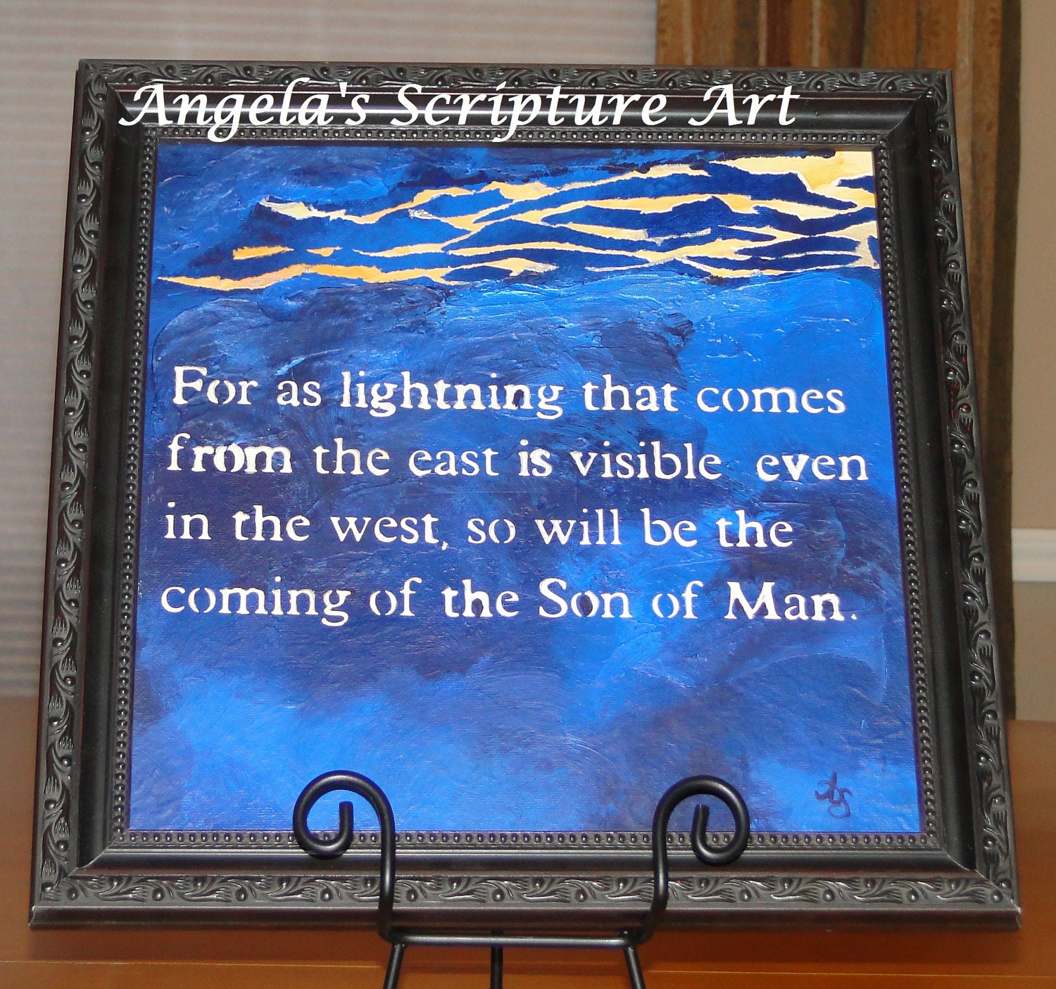 Framed Bible Verse Scripture Art Matthew 24:27 The Coming of the Son of Man