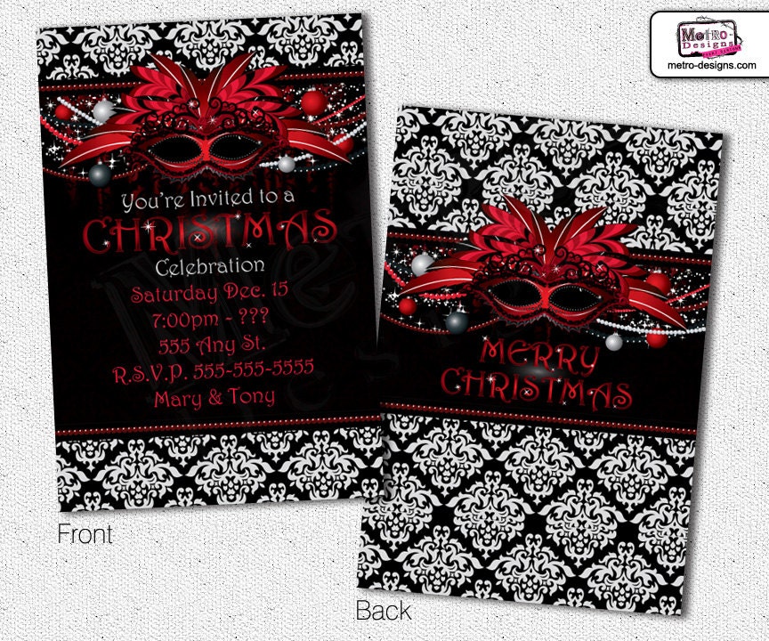 Christmas Party Invitations Il_570xn
