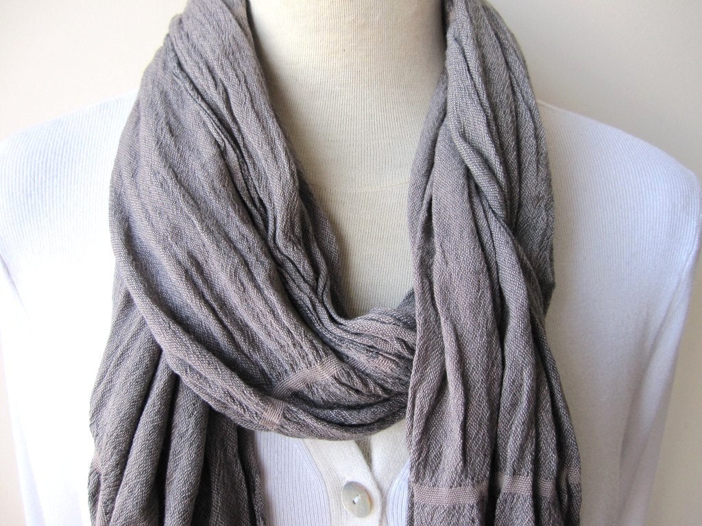 Washed Camel Beige Scarf,2012 fashioN-woman-MAN SCARVES ,crinkle fabric,cotton,viscose-Turkey
