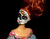 SUGAR SKULL BARBIE Doll Bust Day of the Dead - Redhead Sale