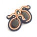 Deep Blue Earrings, Soutache Earrings, Hand Embroidered Navy Blue Beige Earrings Soutache, Soutache Jewelry, sterling silver studs