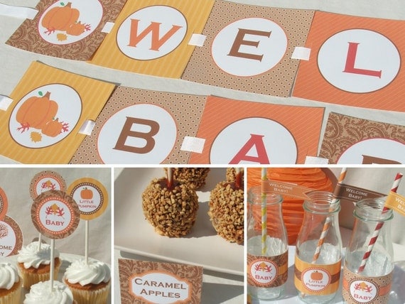 Autumn Baby Shower Decorations Fall Package by BusyChickadees