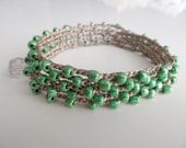 bohemian glass crochet beaded bracelet wrap 5x Wrap bracelet,