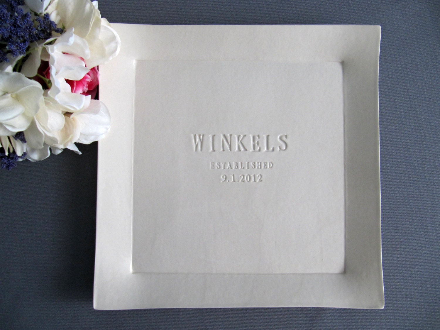 Custom Wedding Signature Guestbook Platter or Heirloom Wedding Gift - Gift boxed