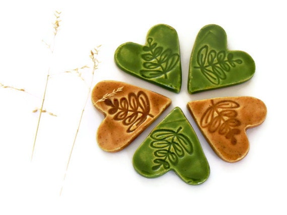 Ceramic Hearts Supplies Leaf Motief Eco Friendly Pottery - Ceraminic